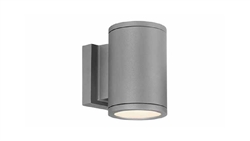 WAC Lighting WS-W2604-GH 6.5" Tube Double LED Light Outdoor Wall Sconce, 16W, 800 Lumens, 3000K Color Temperature, 90 CRI, Graphite