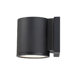 WAC Lighting WS-W2605-BK 5" Tube Single LED Light Outdoor Wall Sconce, 30W, 1750 Lumens, 3000K Color Temperature, 90 CRI, Black