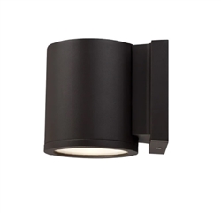 WAC Lighting WS-W2605-BZ 5" Tube Single LED Light Outdoor Wall Sconce, 30W, 1750 Lumens, 3000K Color Temperature, 90 CRI, Bronze