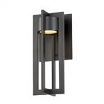 WAC Lighting WS-W48620-BK 18W 20" Chamber Outdoor LED Wall Sconce, 3000K Color Temperature, 90 CRI, 1600 Lumens, Black
