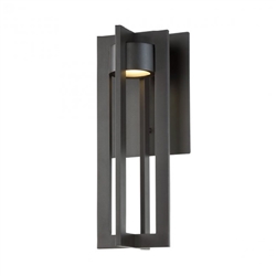 WAC Lighting WS-W48625-BZ 22W 25" Chamber Outdoor LED Wall Sconce, 3000K Color Temperature, 90 CRI, 1800 Lumens, Bronze