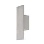 WAC Lighting WS-W54614-AL 11W 14" Icon LED Outdoor Wall Sconce, 3000K Color Temperature, 90 CRI, Brushed Aluminum