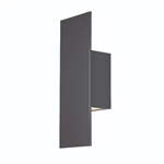 WAC Lighting WS-W54614-BL 11W 14" Icon LED Outdoor Wall Sconce, 3000K Color Temperature, 90 CRI, Black