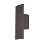 WAC Lighting WS-W54614-BZ 11W 14" Icon LED Outdoor Wall Sconce, 3000K Color Temperature, 90 CRI, Bronze