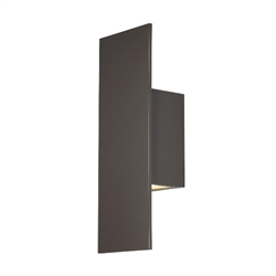 WAC Lighting WS-W54614-BZ 11W 14" Icon LED Outdoor Wall Sconce, 3000K Color Temperature, 90 CRI, Bronze