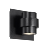 WAC Lighting WS-W64905-BK 6.4W 5" Barrel LED Outdoor Wall Sconce, 3000K Color Temperature, 90 CRI, Black