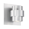 WAC Lighting WS-W64908-AL 21.5W 8" Barrel LED Outdoor Wall Sconce, 3000K Color Temperature, 90 CRI, Brushed Aluminum