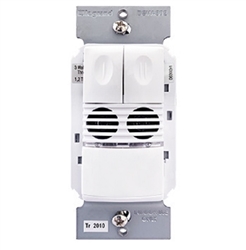Wattstopper-DSW-302-W Dual Technology Dual Rellay Wall Switch Occupancy Sensor, 120/277V, White