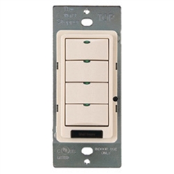 Wattstopper LMPS-104-LA DLM 4-Button Partition Switch, Light Almond