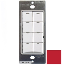 Wattstopper LMSW-108-R Digital Wall Switch, 8-Button with Infrared, Red