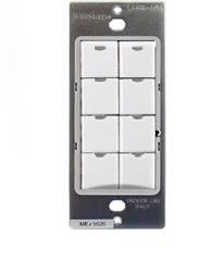 Wattstopper LMSW-108-W-U Digital Wall Switch, 8-Button with Infrared, White, BAA/TAA-compliant