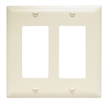 Wattstopper TP262LACC30 Thermoplastic 2-Gang Decorator Wall Plate, Light Almond