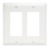 Wattstopper TP262WCC30 Thermoplastic 2-Gang Decorator Wall Plate, White