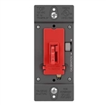 Wattstopper TSD4FBL3PRED 0-10V Fluorescent/ LED Single Pole/3-Way Toddle Slide Dimmer, Preset, Red