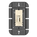 Wattstopper TSD703PLA 700W Single Pole/ 3-Way Incandescent Tottle Slide Dimmer, Light Almond