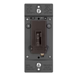 Wattstopper TSD703PTU Trademaster 450W Tru-Universal Singple Pole/ 3-Way Toggle Slide Dimmer, Preset, Brown