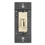 Wattstopper TSD703PTULA Trademaster 450W Tru-Universal Singple Pole/ 3-Way Toggle Slide Dimmer, Preset, Light Almond