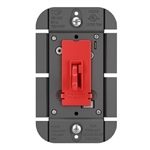 Wattstopper TSDFB83PRED 3W 8A Fluorescent Single Pole/ 3-Way Toggle Fluorescent Toggle Slide Dimmer, Red