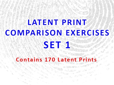 Latent Print Comparison Exercises - Set 1 (Contains 170 Latents)