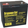 Drypower 12V 55Ah Sealed Lead Acid Gel Deep Cycle Battery