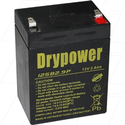 Drypower 12V 2.9Ah Sealed Lead Acid Battery (Replaces Century PS1229 )Opposite polarity to 12SB2.9PR