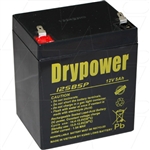 Drypower 12V 5Ah Sealed Lead Acid Battery - NP5-12 Genesis Yuasa replacement