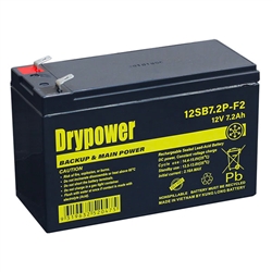 Drypower 12V 7.2Ah Sealed Lead Acid Battery - Wide terminal - F2