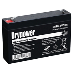 Drypower 6V 45W/Cell (10min) Sealed Lead Acid High Rate Battery for Standby and UPS