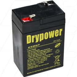 Drypower 6V 5Ah Sealed Lead Acid Battery  (Replaces PS640 Century)