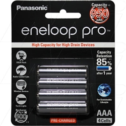 Panasonic Eneloop Pro rechargeable AAA battery (replacement for XX Sanyo)