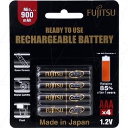 HR-4UTHB Fujitsu Ready to Use, Up to 500 Recharges Rechargeable AAA Battery (formerly Sanyo XX )