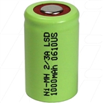 KR600AE Replacement - Industrial grade 2/3A 1000mAh NiMH cylindrical battery