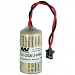 Mitsubishi battery models 130376, BKO-C10811H03, Q6BAT.
Suits Mitsubishi PLC devices Q02CPU