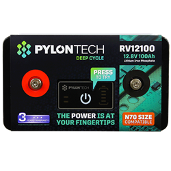 PYLONTECH 12.8V 100Ah 1280Wh 4S4P LiFePO4 Battery + SoC Indicator + M6 Terminals (Max 2S OR 8P) + IP20 Rating