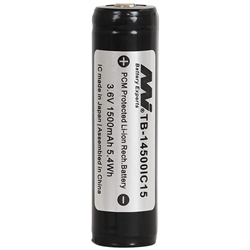 14500 size 1500mAh Protected Lithium Ion Torch Battery