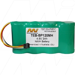 Battery replaces Fluke BP120MH suits Fluke 123, 124, 43, 43B