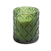 Balsam Fir & Cedar candle in green decorative glass 15oz. ctn. 6