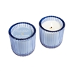 Blue Seaside 1 Wick Colored Glass Candle 8oz Ctn.6