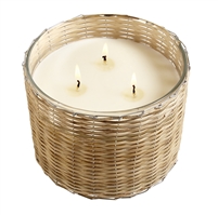 Beach Wood Handwoven Candle 3 Wick 21oz. Ctn. 4