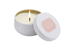 Coconut Rose' Candle In White Tin 6oz. Ctn. 6