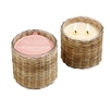 Coconut Rose' 2 Wick Handwoven Candle 12oz. Ctn. 6