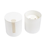 Cashmere 2 Wick Candle In White Glass W/Lid 10oz. Ctn. 6