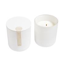 Cashmere 1 wick candle in white glass w/lid 10oz. ctn. 6