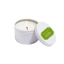 Cut Grass candle in white tin 6oz. ctn. 6