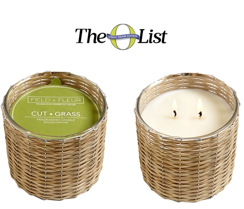 Cut Grass Handwoven Candle 2 Wick 12oz. Ctn. 6