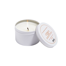 Citrus candle in white tin 5oz. Ctn. 6