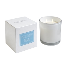 Sea Salt 2 wick candle in white glass 12oz. Ctn. 6