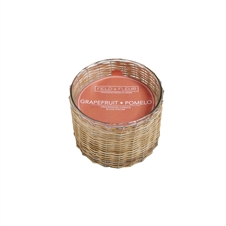 Grapefruit Pomelo 3 wick handwoven candle  21oz. Ctn. 4