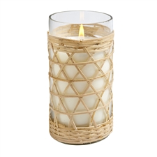 Salt & Sea Bamboo Candle Glass 8oz. Ctn. 6