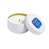 Lake Side candle in white tin 6oz. ctn. 6